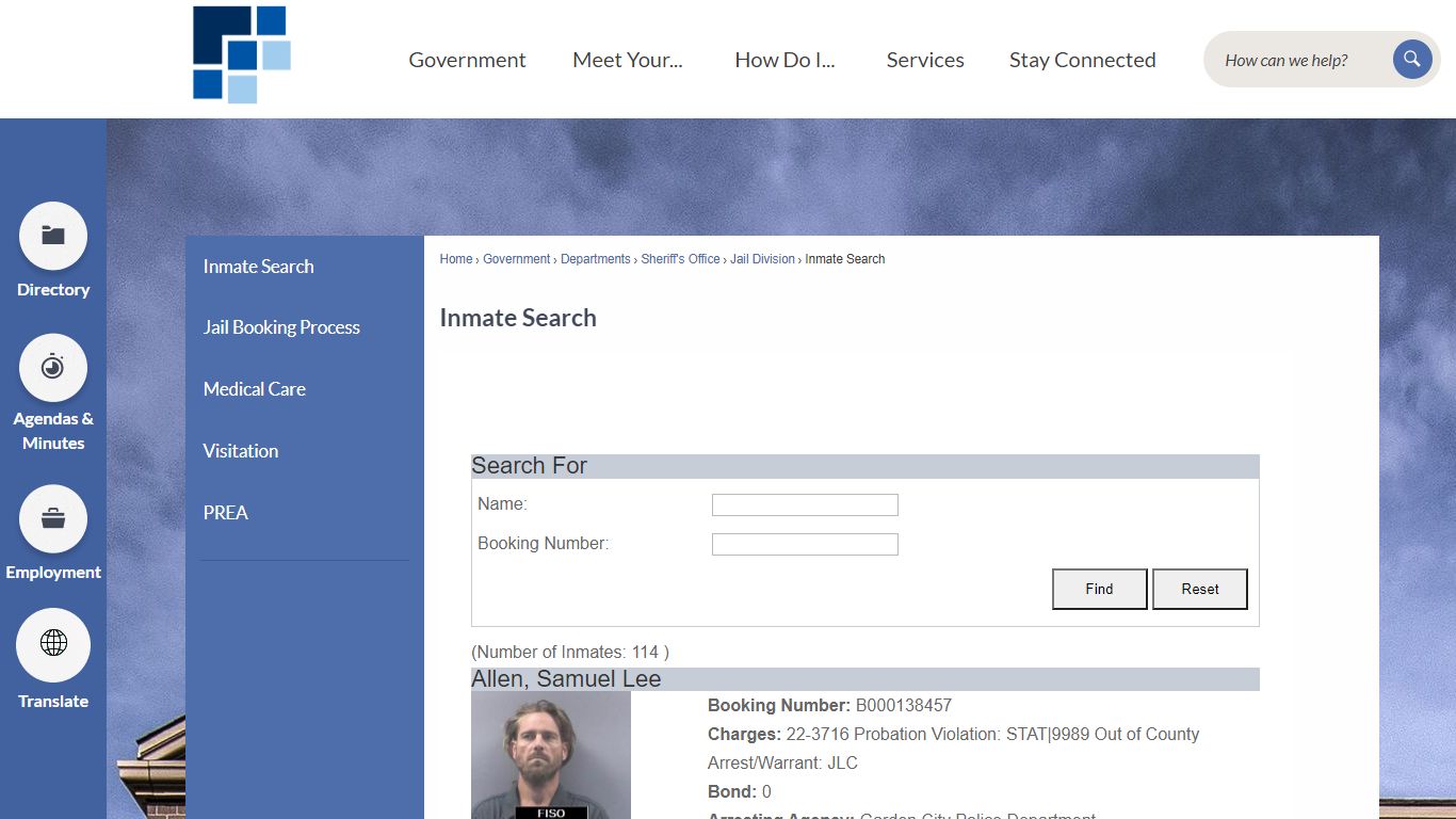 Inmate Search | Finney County, KS - Official Website